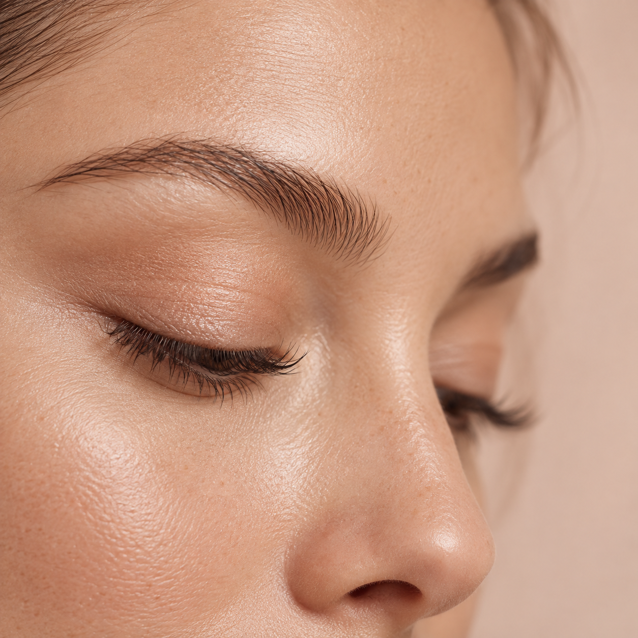Naturligt lyfta fransar efter Korean Lash Lift i Stockholm