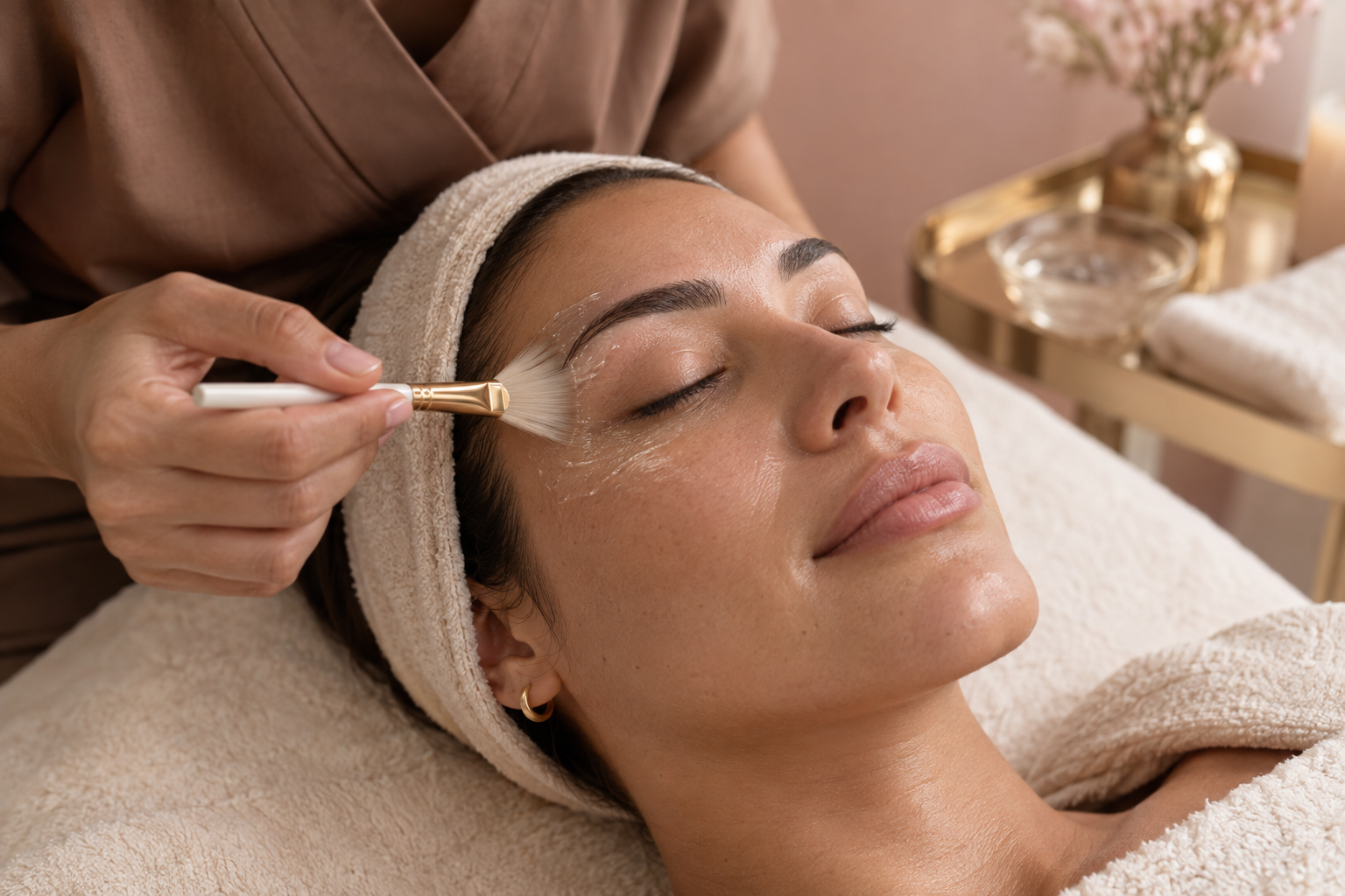 Lugnande och återfuktande gelmask efter trådning på Beautylounge Stockholm